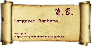 Margaret Barbara névjegykártya